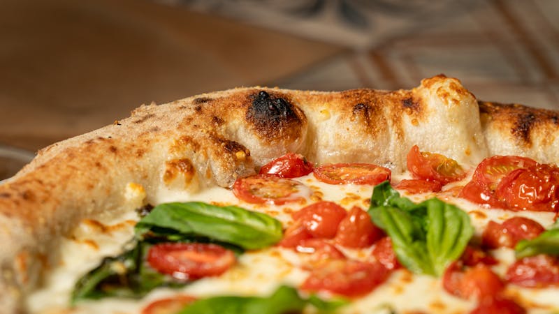 Anthony's signature coal fired margherita pizza